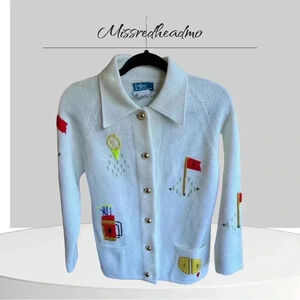 Vintage LeRoy Knitwear Golf Sweater - Medium